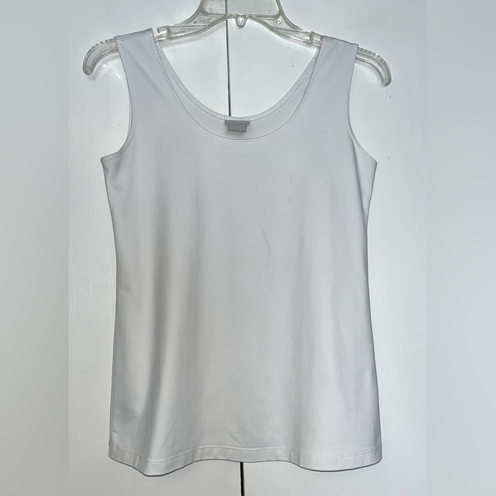 Chico's Classic White Scoop Neck Tank Top